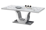 Dana Black Modern Contemporary Metal Genuine Marble Tufted Velvet Dining Table + 6 Chair Set - Ella Furniture