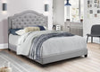 Starbed Gray Linen Modern Contemporary Solid Wood Fabric Upholstered Tufted Queen Bed - Ella Furniture