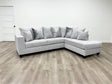 Dove Gray Modern Contemporary Thick Fabric Upholstered Sectional - Ella Furniture