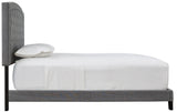 Adelloni Gray Modern Sleek Traditional Solid Wood Fabric Upholstered Tufted Platform King Bed - Ella Furniture