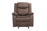Weston Brown Modern Palomino 3Pc Reclining Living Room Set - Ella Furniture