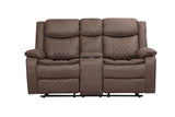 Weston Brown Modern Palomino 3Pc Reclining Living Room Set - Ella Furniture