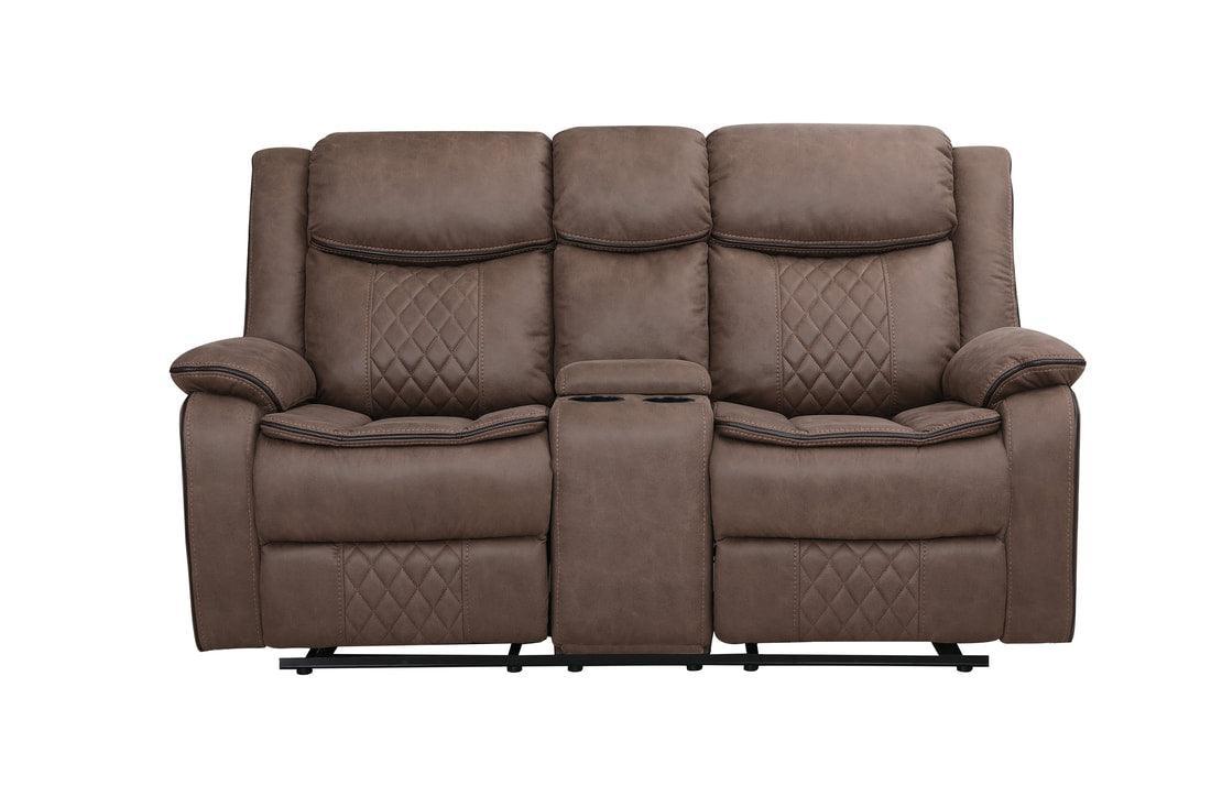 Weston Brown Modern Palomino 3Pc Reclining Living Room Set - Ella Furniture